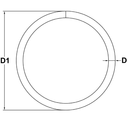 06 x 1 18 Stainless Steel Split Ring specification diagram