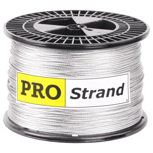 1 16 inch X 1000 foot pro strand 7x7 hot dip galvanized cable reel label