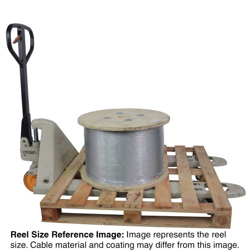 1 2 inch X 1000 foot pro strand 6x19 iwrc galvanized cable reel size