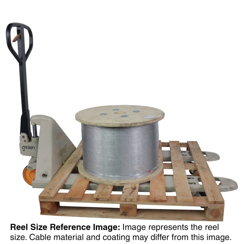 1 2 inch X 5000 foot pro strand 6x19 iwrc galvanized cable reel size