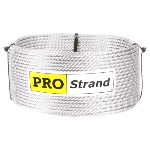 1 4 inch X 100 foot pro strand 7x19 hot dip galvanized cable reel label