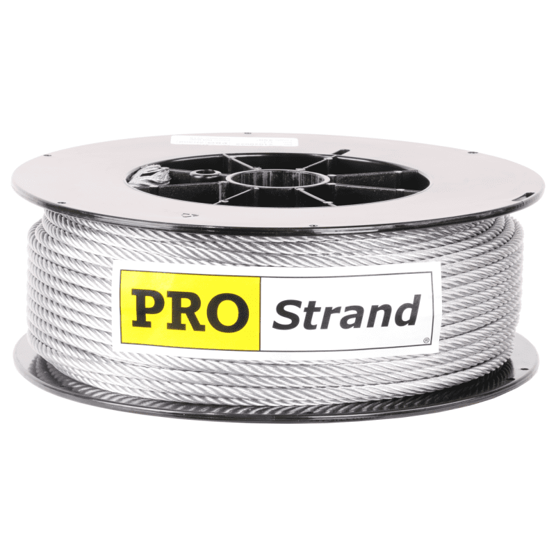 1 4 inch X 250 foot pro strand 7x19 hot dip galvanized cable reel label