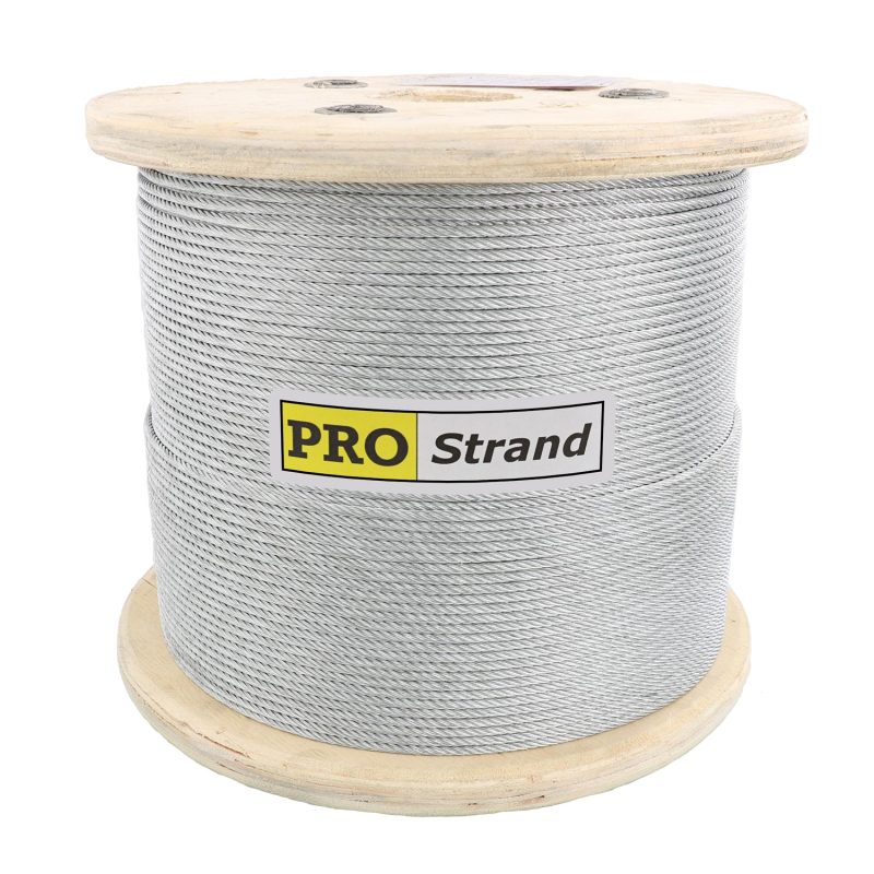 PRO Strand 3/16" X 5000', 7x19, Galvanized Cable Reel#Size_1/8" x 5000'