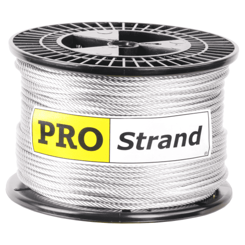 1 8 inch X 250 foot pro strand 7x19 hot dip galvanized cable reel label