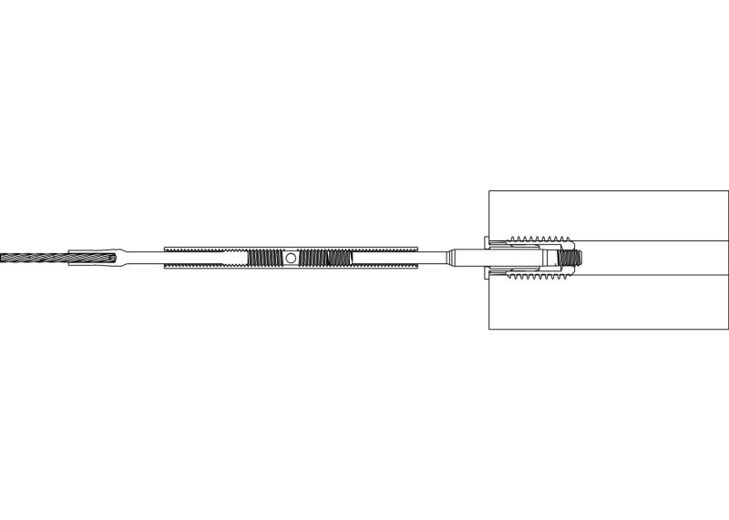 1 8 lag swage turnbuckle drawing section