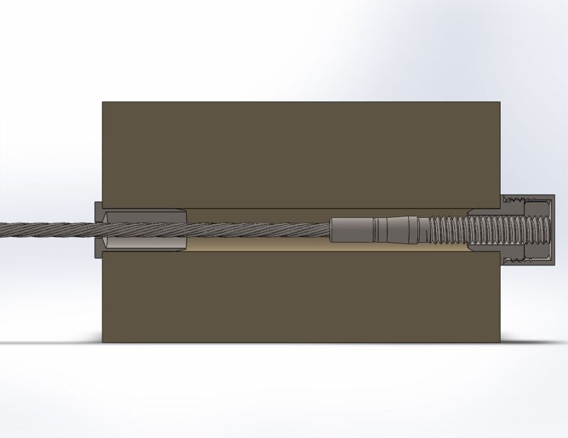 1 8 swage stud assembly 3d section