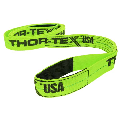 THOR-TEX USA 1 Ply 1" x 4' Eye x Eye Polyester Web Lifting Sling, Cordura Lined Flat Eyes#Size_1" x 4'