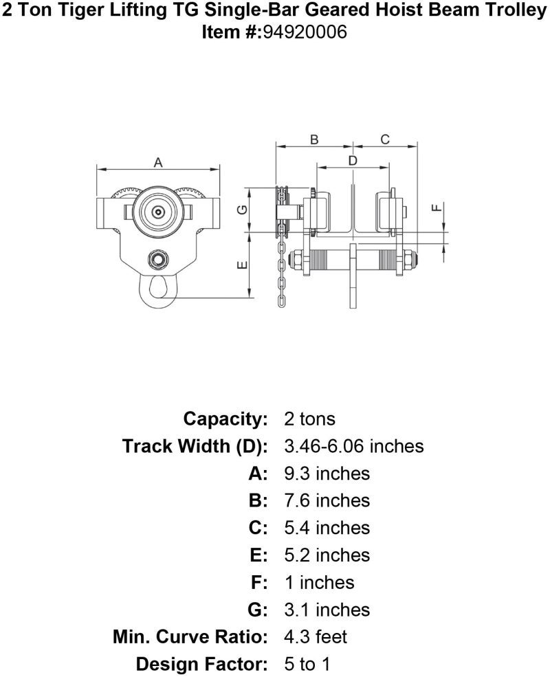 2 ton tiger lifting tg single bar geared hoist beam trolley specification diagram aeb170ac be72 4fb6 8922 29467eae7e5a