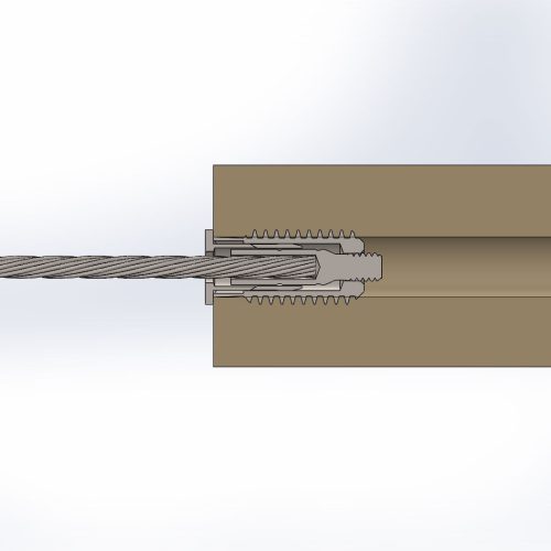 3 16 lag receiver swage stop 3d section