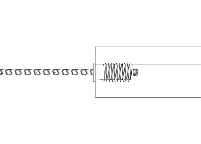 3 16 lag receiver swage stop drawing