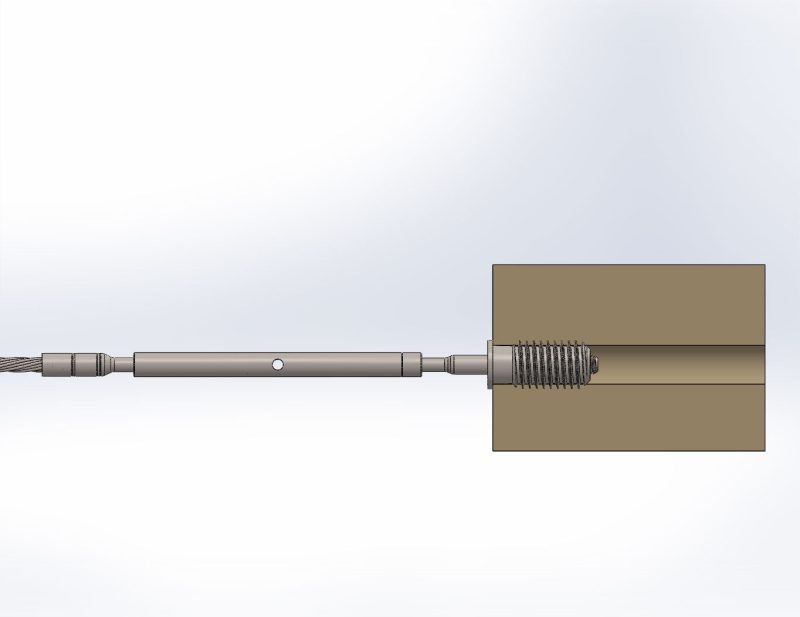 3 16 lag swage turnbuckle 3d