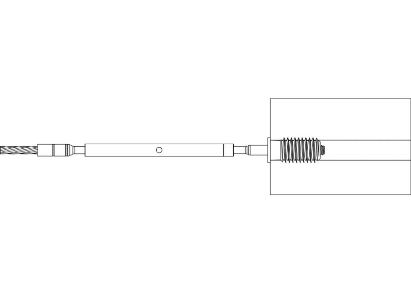 3 16 lag swage turnbuckle drawing