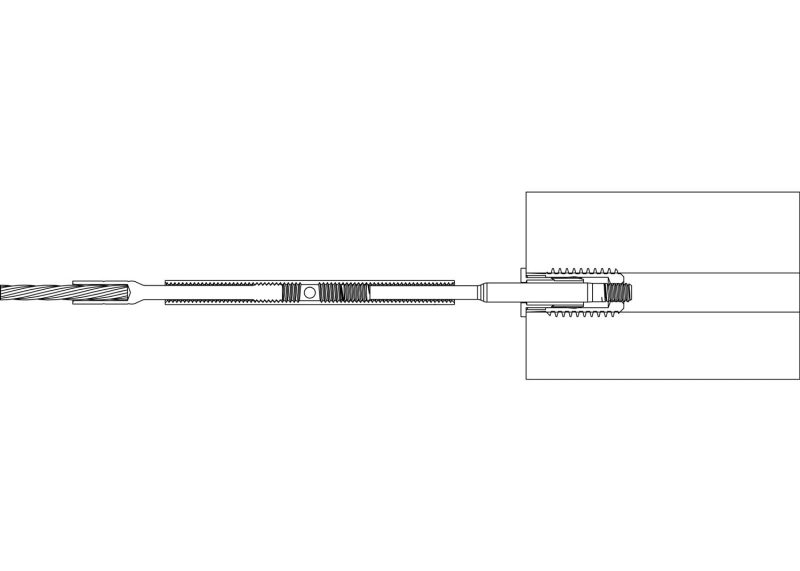 3 16 lag swage turnbuckle drawing section