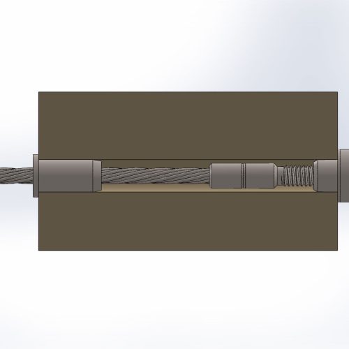 3 16 swage stud assembly 3d