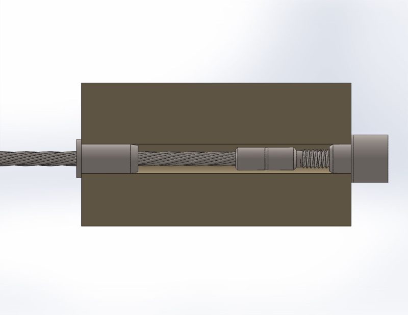 3 16 swage stud assembly 3d