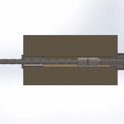 3 16 swage stud assembly 3d section