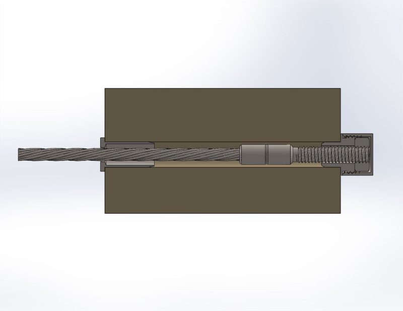 3 16 swage stud assembly 3d section