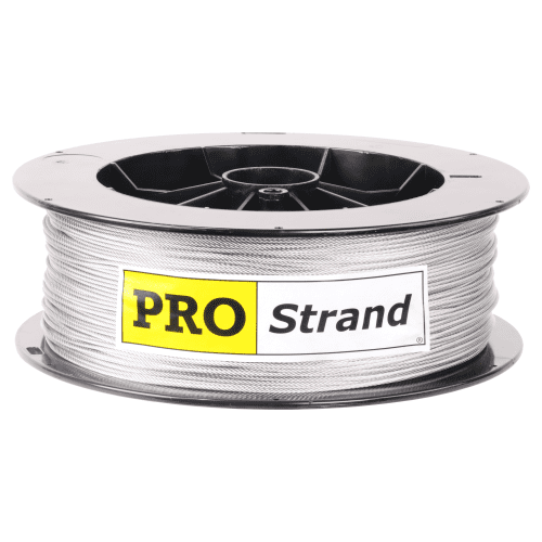 3 32 inch X 1000 foot pro strand 7x19 hot dip galvanized cable reel label