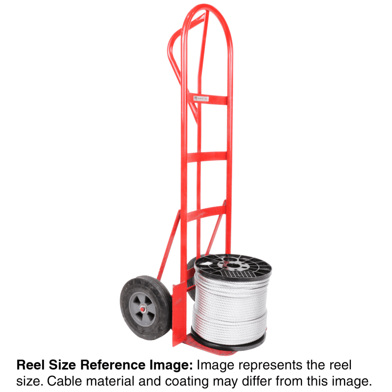 3 32 inch X 5000 foot pro strand 7x19 hot dip galvanized cable reel size