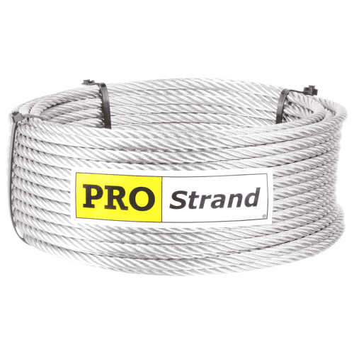 3 8 inch X 100 foot pro strand 7x19 hot dip galvanized cable reel label