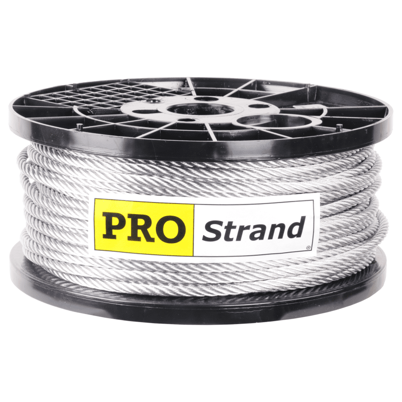 5 16 inch X 250 foot pro strand 7x19 hot dip galvanized cable reel label