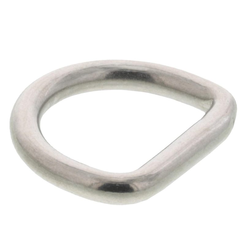 5/32" x 3/4" Stainless Steel D Ring#Size_5/32" x 3/4"