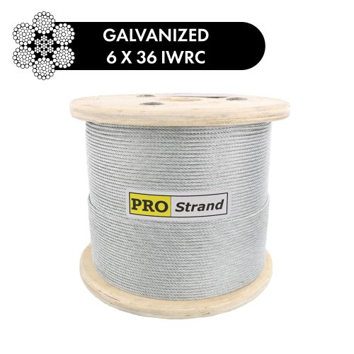 6x36 Drawn Galvanized Steel Wire Rope