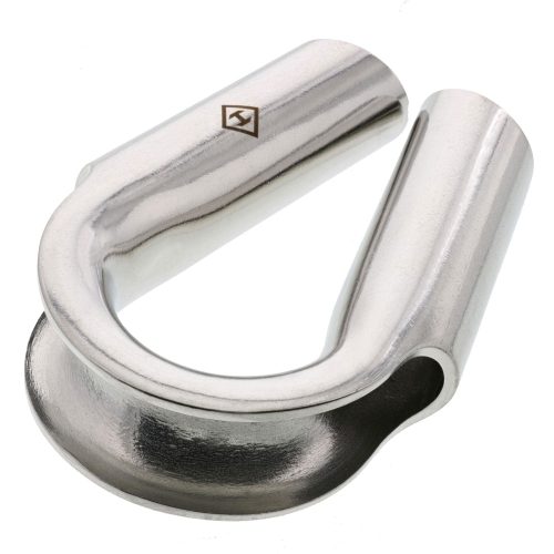 Five eighths inch stainless steel tubular rope thimble alt2