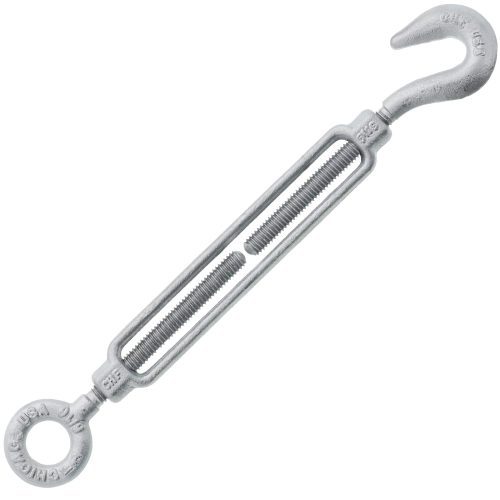 1/4" x 4" Chicago Hardware Hot Dip Galvanized Hook x Eye Turnbuckle#Size_1/4" x 4"