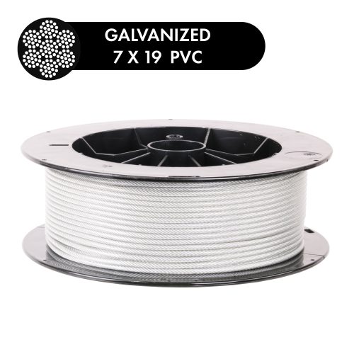 PRO Strand 7x19 Vinyl Coated Hot Dip Galvanized Steel Cable