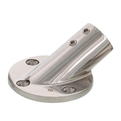 1" Tubing, 30 Degree Stainless Steel Round Concave Base#Size_1"