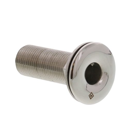 1/2" Stainless Steel Thru Hull Fitting Threads#Size_1/2"