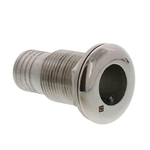 1" Stainless Steel Low Profile Thru Hull Fitting Hose Connection#Size_1"