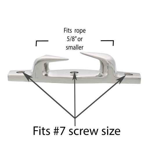 SS Skene Chock Left 4 65 inch screw size graphic