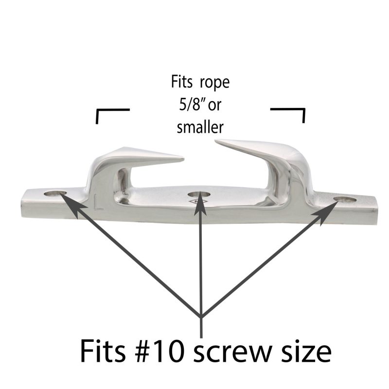 SS Skene Chock Left 6 inch screw size graphic