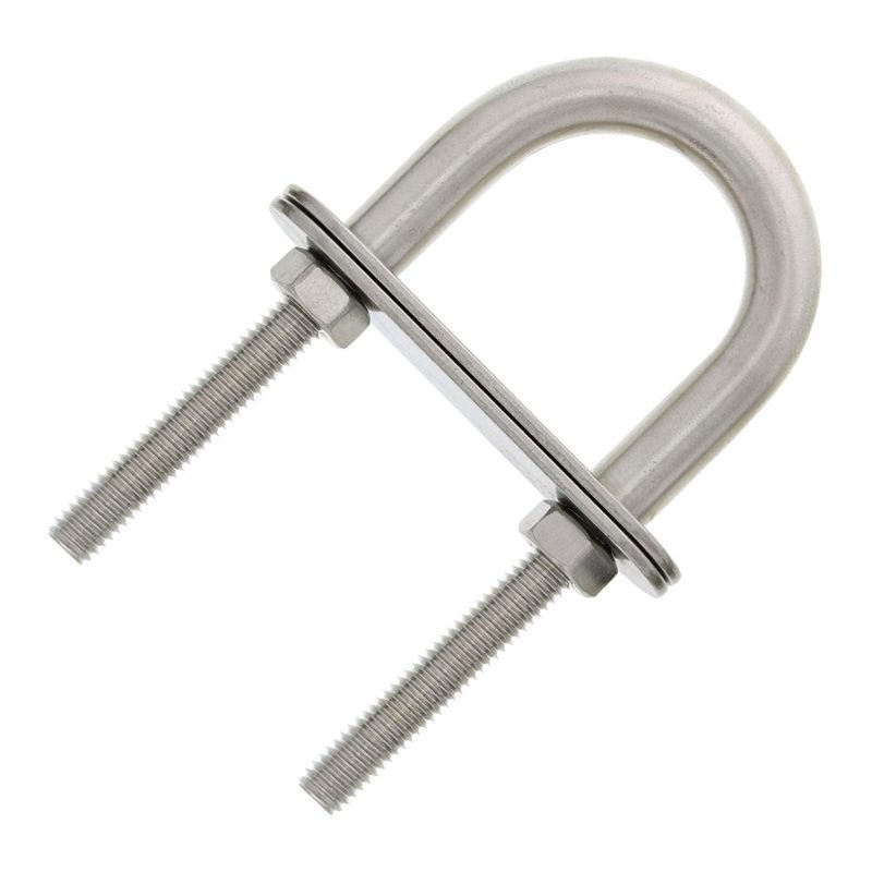 M6 x 1.625" Stainless Steel U-Bolt, Oversized Head#Size_M6 x 1.625"