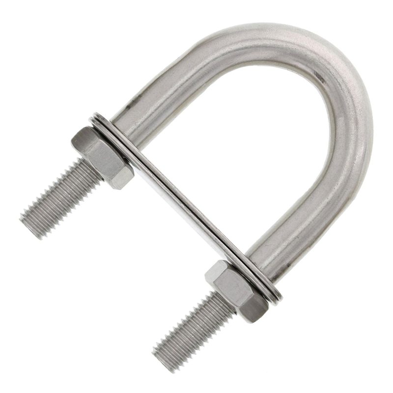 M10 x 1.5" Stainless Steel U-Bolt, Oversized Head#Size_M10 x 1.5"