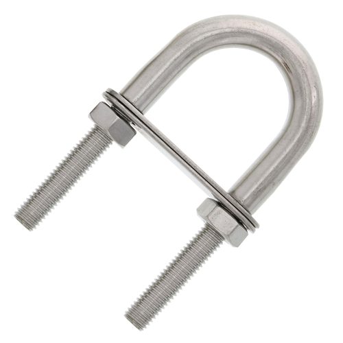 3/8" x 2.125" Stainless Steel U-Bolt, Oversized Head#Size_3/8" x 2.125"