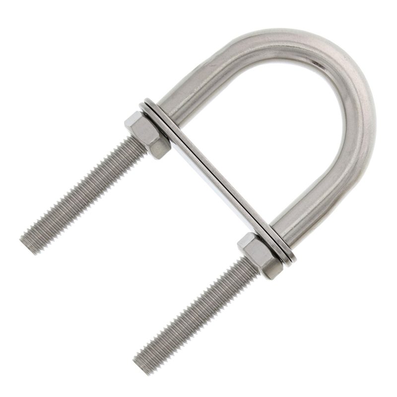 M8 x 2" Stainless Steel U-Bolt, Oversized Head#Size_M8 x 2"