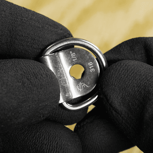 Stainless Steel D Ring with Pad Eye folded