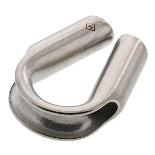 Three sixteenth inch stainless steel tubular rope thimble alt 2