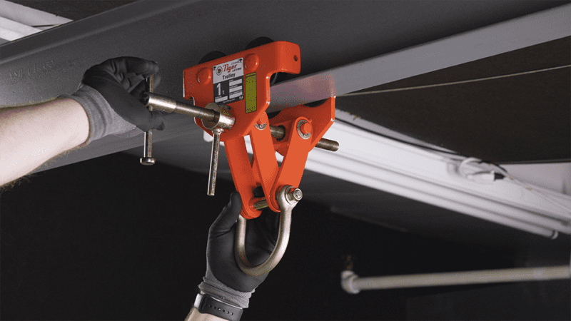 Tiger Lifting Adjustable Plain Hoist Beam Trolleys install