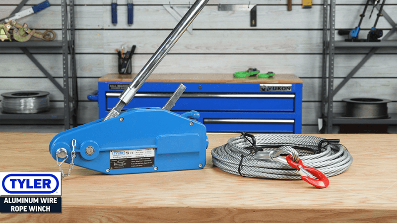 Tyler Tool Aluminum Wire Rope Winch with Cable main