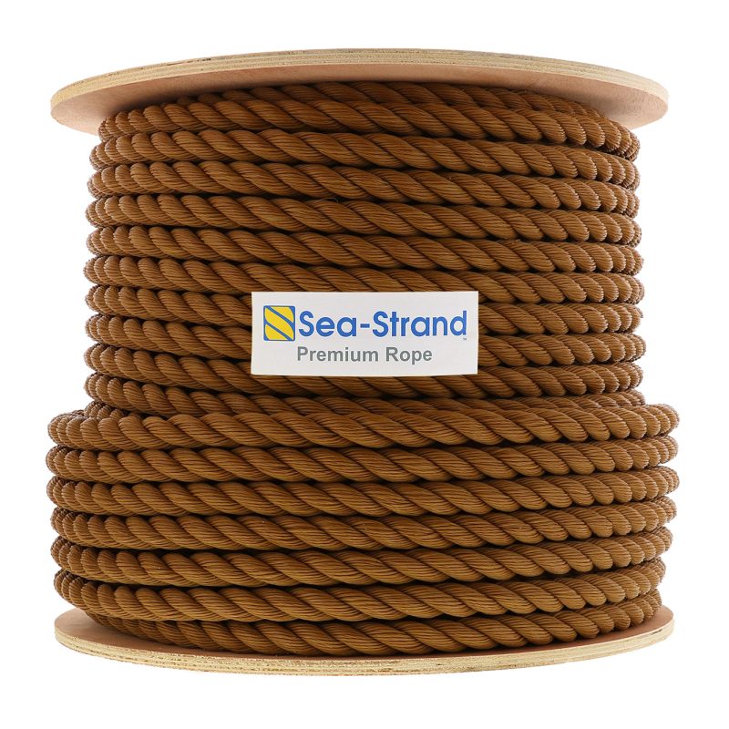 5/8" x 300' Reel, Tan, 3-Strand Polypropylene Rope#Size_5/8" x 300'