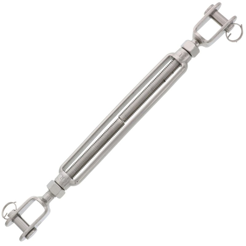 5/8" x 8" Stainless Steel Jaw x Jaw Turnbuckle#Size_5/8" x 8"