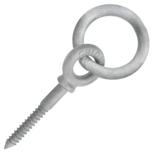 5/8" x 4-1/2" Chicago Hardware Drop Forged Hot Dip Galvanized Lag Ring Eye Bolt#Size_5/8" x 4-1/2"