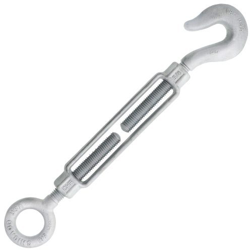 5/8" x 6" Chicago Hardware Hot Dip Galvanized Hook x Eye Turnbuckle#Size_5/8" x 6"