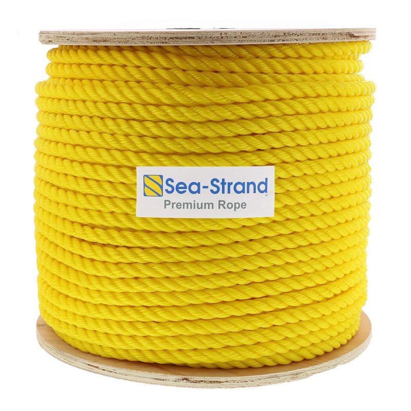 5/8" x 600' Reel, Yellow, 3-Strand Polypropylene Rope#Size_5/8" x 600'