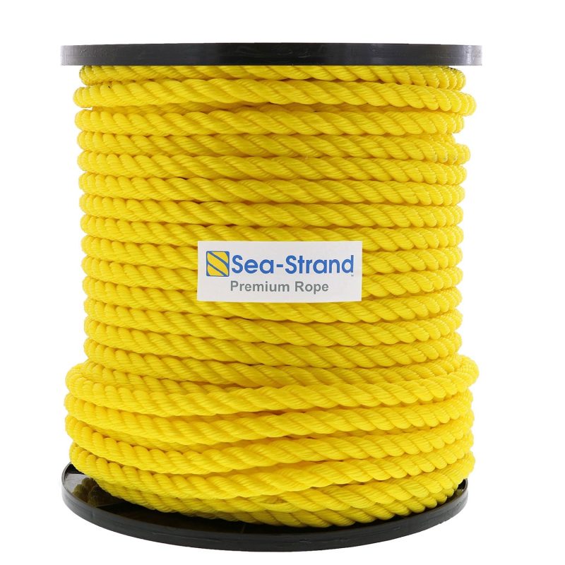 5/8" x 300' Reel, Yellow, 3-Strand Polypropylene Rope#Size_5/8" x 300'