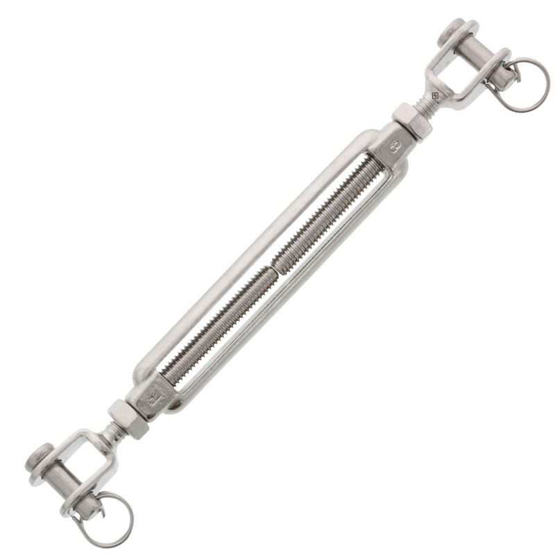 5/16" x 4-5/8" Stainless Steel Jaw x Jaw Turnbuckle#Size_5/16" x 4-5/16"